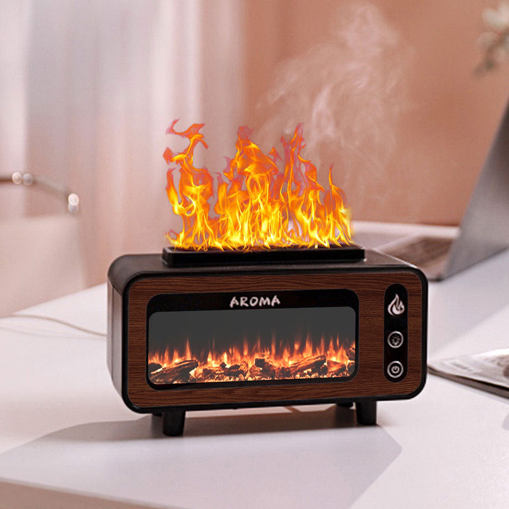 Flammen-Aroma-Diffuser mit Ultraschall und LED