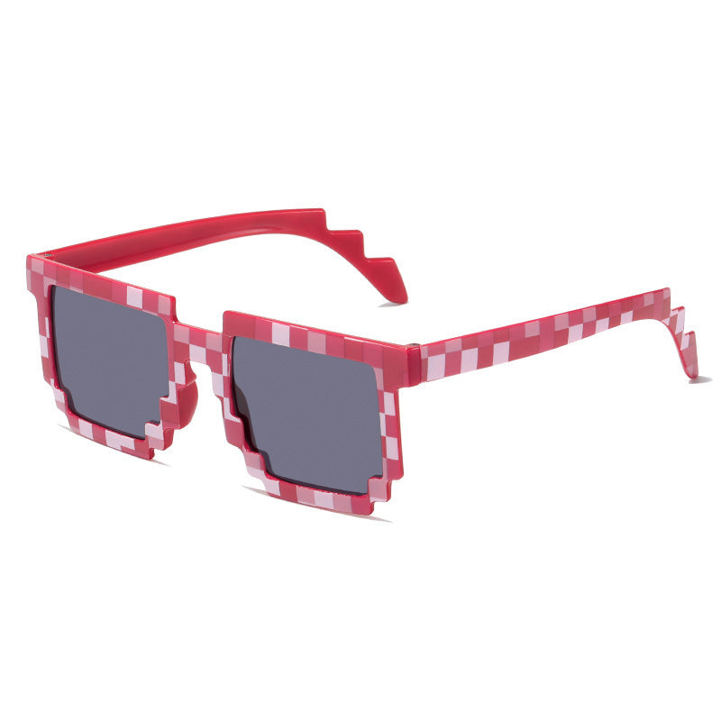 Pixelbrille mit geometrischem Muster