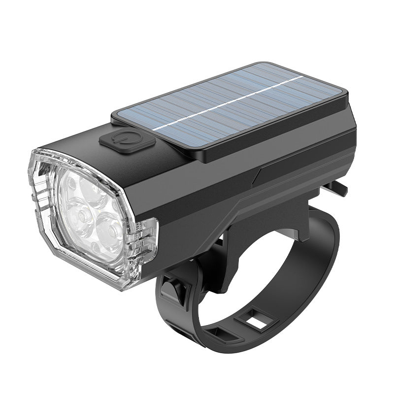 Fahrradleuchte mit Solarladung und USB-Anschluss