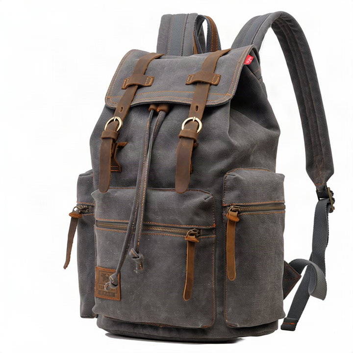 Leinen-Rucksack, 36–55 L, 15,6 Zoll, im Vintage-Stil