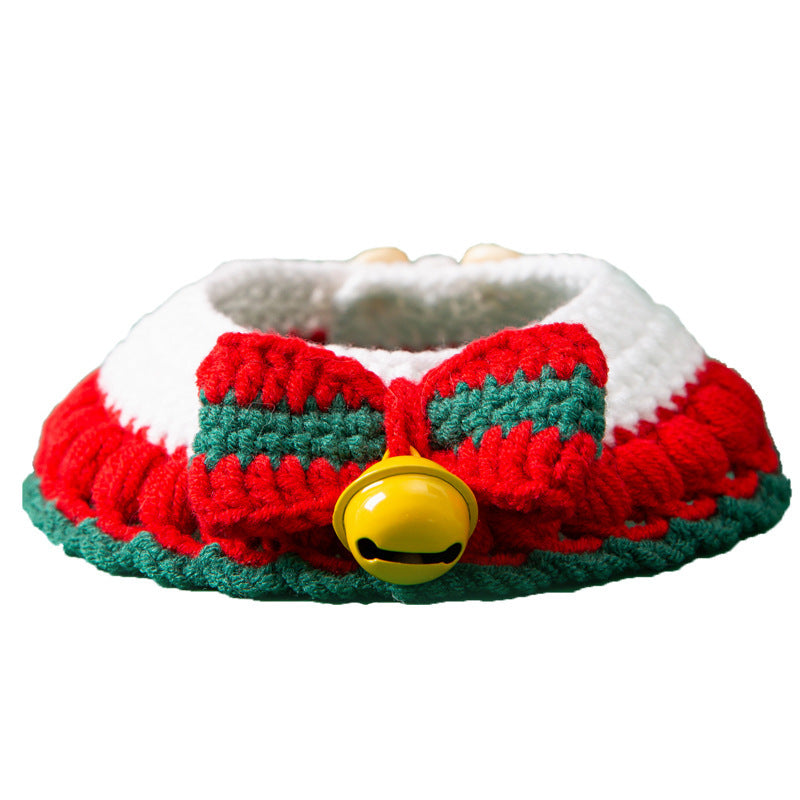 Handgestricktes Halsband für Katzen