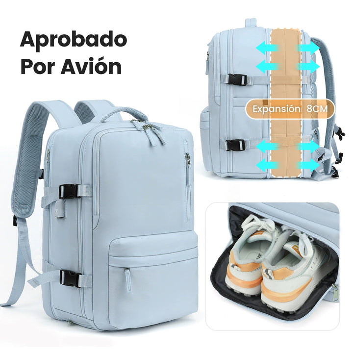 Erweiterbare Reiserucksack, 36–55 L, für Laptops