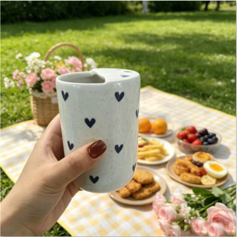 Keramik-Kaffeetasse mit Henkel, 370 ml