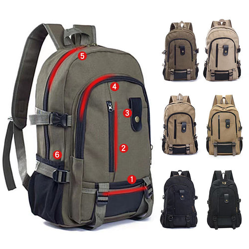 Herren-Rucksack, Leinwand, 20–35 L, atmungsaktiv