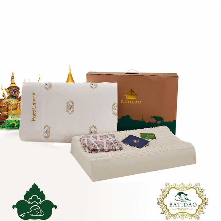 Natur-Latexkissen mit Massagestruktur, Geschenkset