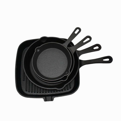 Gusseisen-Bratpfannen-Set, 5-teilig