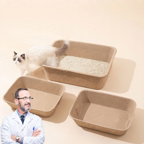Einweg-Katzentoilette aus Pappe