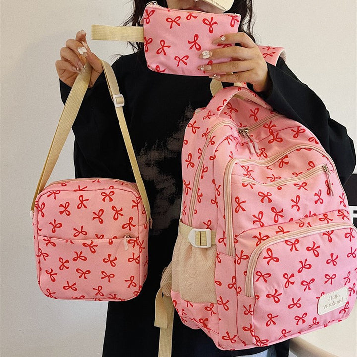 Drei-teiliges Rucksack-Set aus Nylon, groß und vielseitig