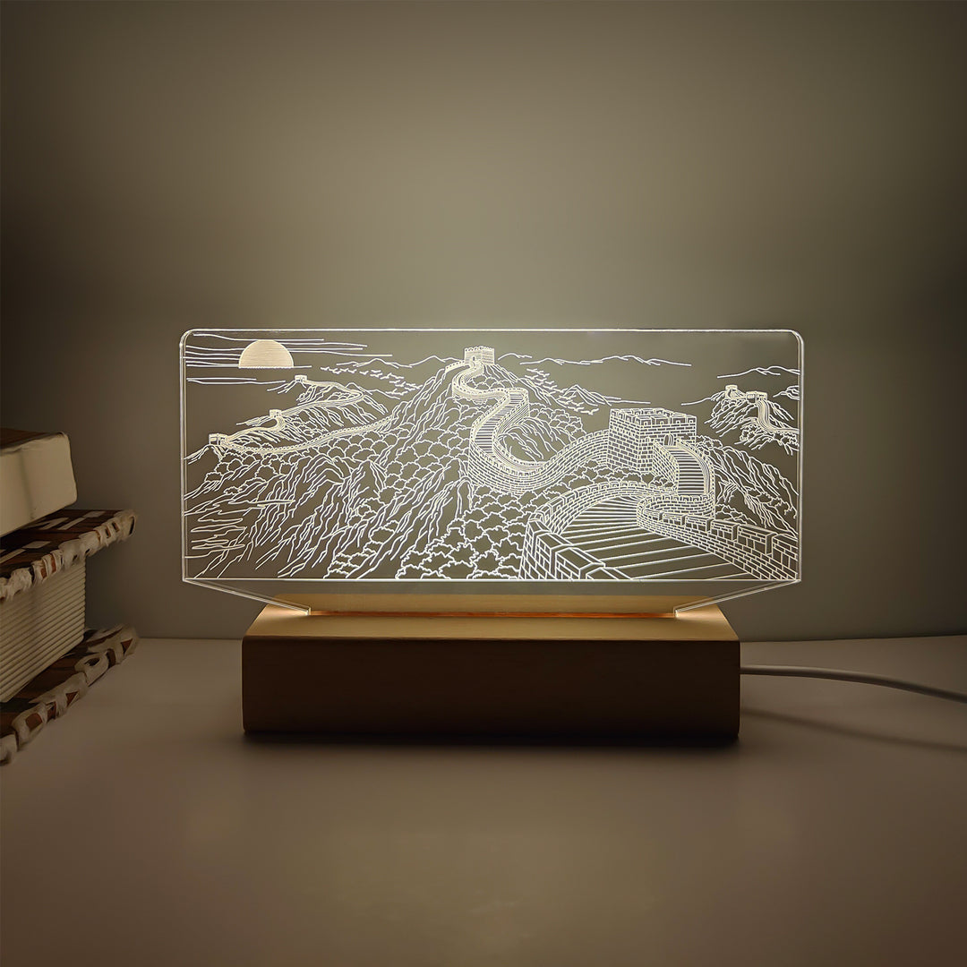 3D Architektur-Nachtlicht mit Acrylschirm