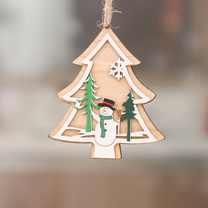 Weihnachtsschmuck aus Holz, lasergraviert