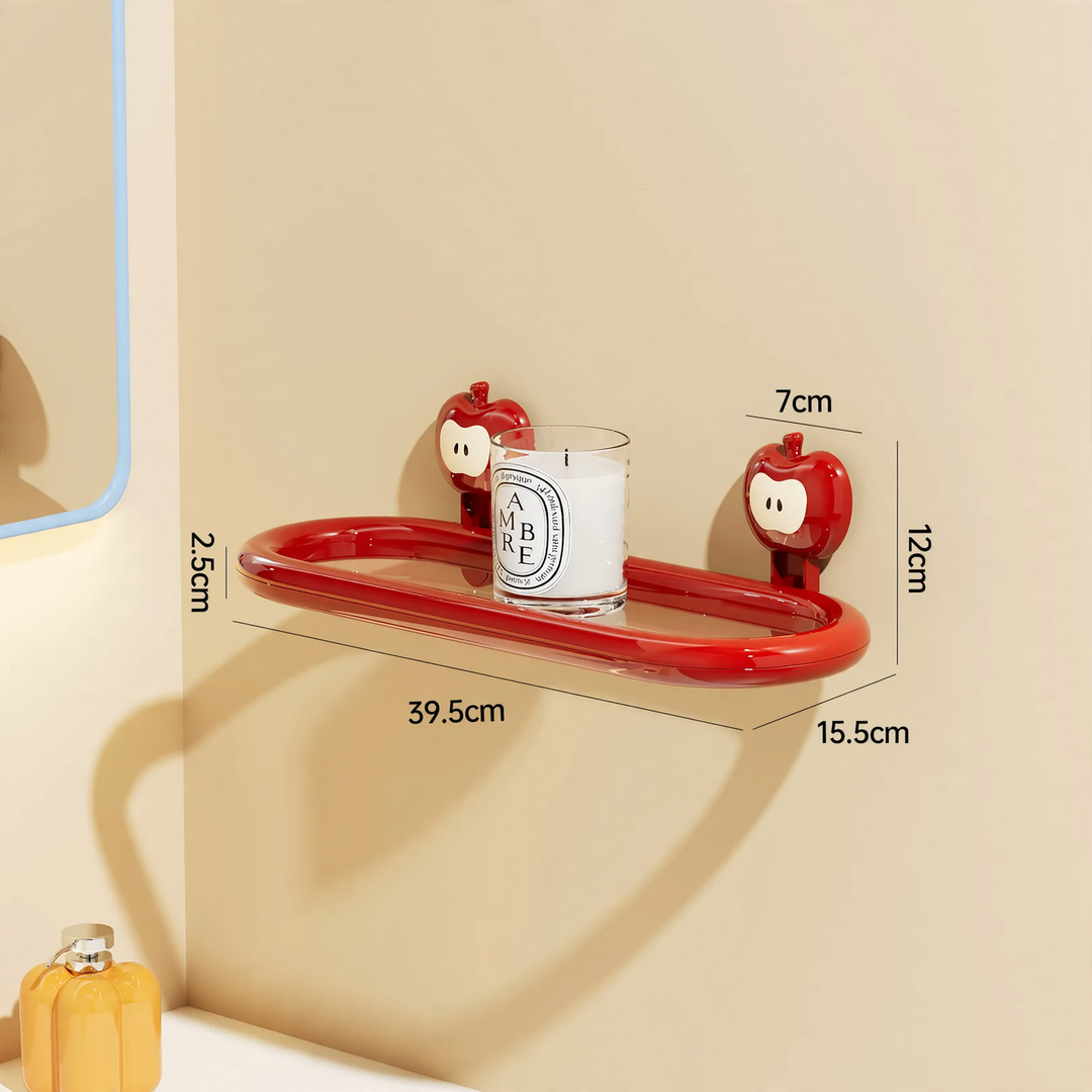 Badezimmer-Wandregal mit Saugnapf, ablaufbar