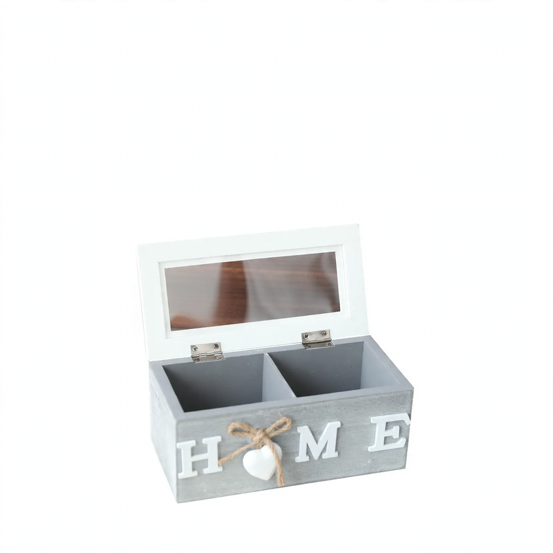 Holz-Aufbewahrungsbox mit Fächern, modernes Design