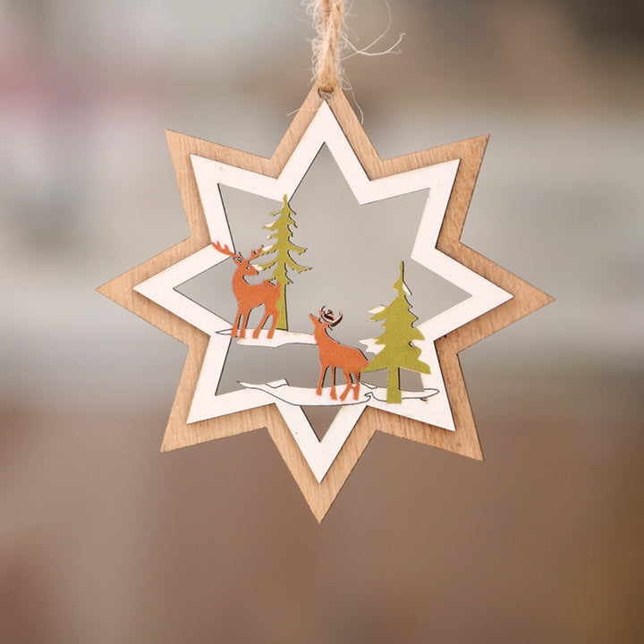 Weihnachtsschmuck aus Holz, lasergraviert