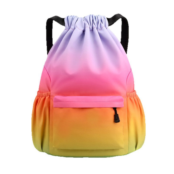 Nylon-Rucksack, 20–35 L, atmungsaktiv, mit Kordelzug