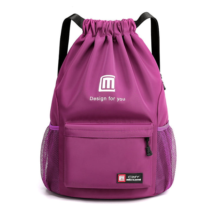 Nylon-Rucksack, 20–35 L, atmungsaktiv, mit Kordelzug