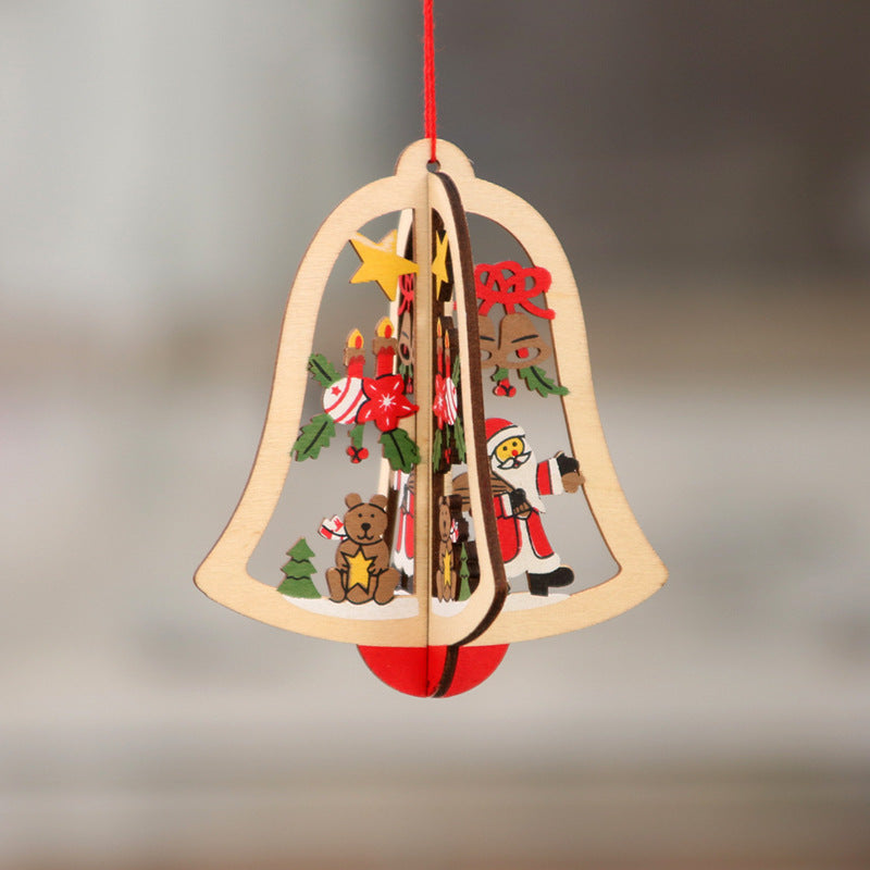 Weihnachtsschmuck aus Holz, lasergraviert