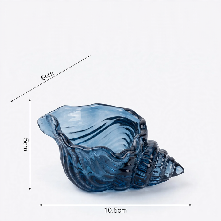 Glaskerzenständer Muschelform, Hochborosilikatglas