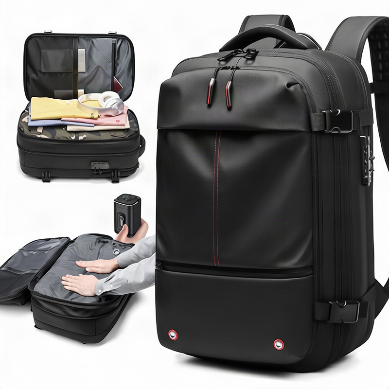 Geschäftsrucksack, 56–75 L, Oxfordstoff, wasserdicht