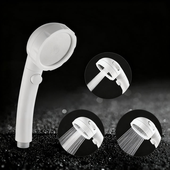 Handbrause mit 3 Strahlarten und Stopp-Funktion