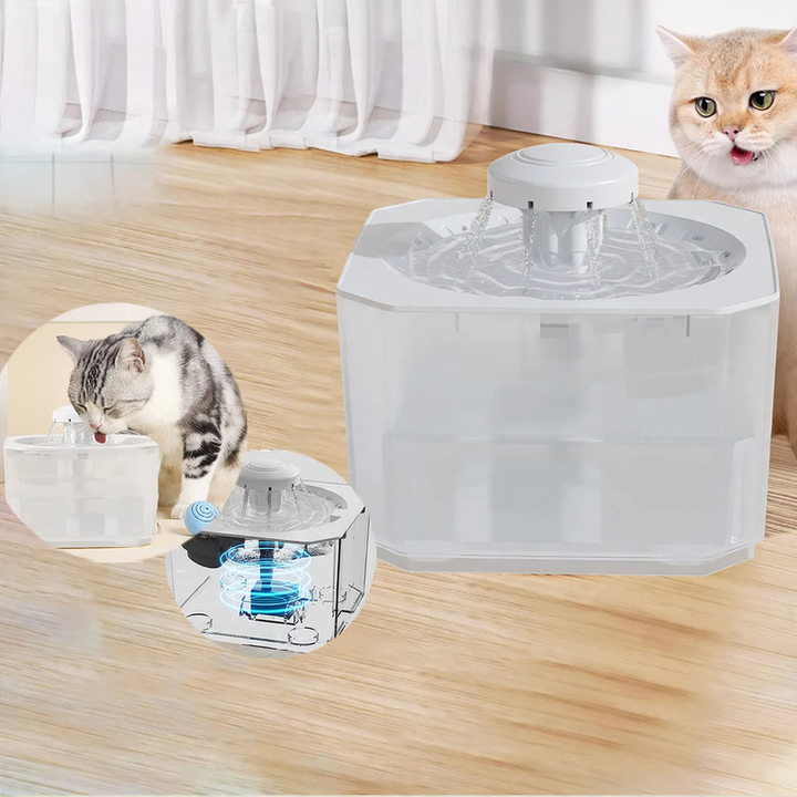 Stiller Wasserspender für Katzen und Hunde mit Zirkulation