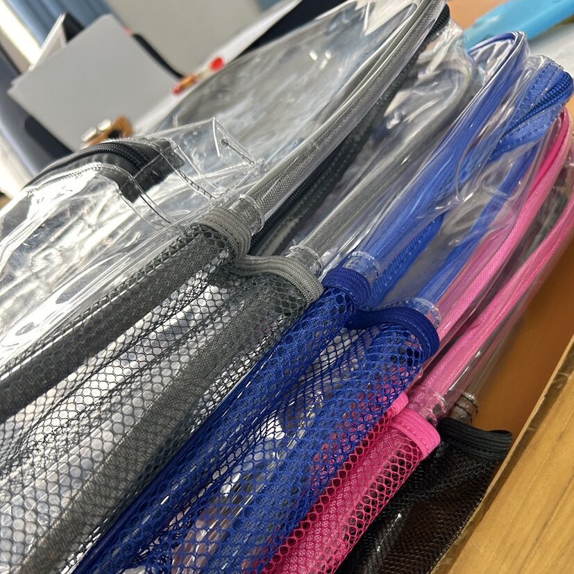 Transparenter PVC-Rucksack mit großem Fassungsvermögen