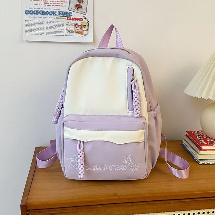 Nylon-Rucksack, atmungsaktiv, Uni-Farben