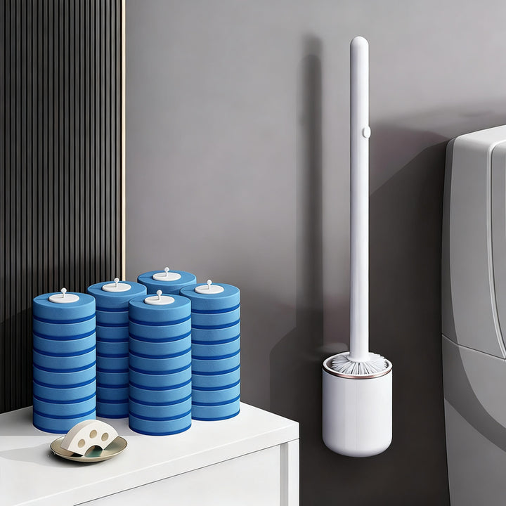 Toilettenbürste mit austauschbaren Köpfen