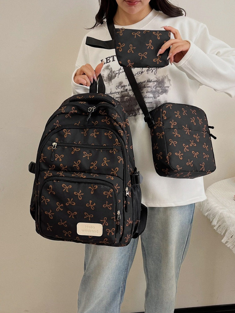 Drei-teiliges Rucksack-Set aus Nylon, groß und vielseitig