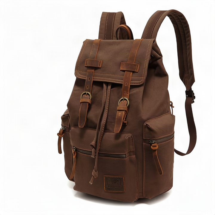 Leinen-Rucksack, 36–55 L, 15,6 Zoll, im Vintage-Stil