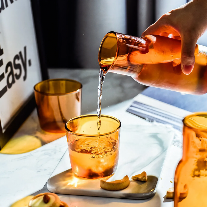 Glaskanne mit Glas, hitzebeständig