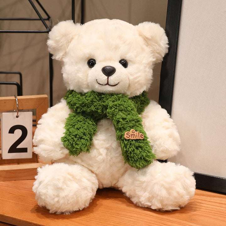 Großer Plüsch-Teddybär mit Seidenschleife
