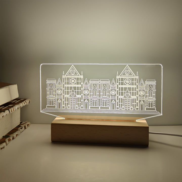 3D Architektur-Nachtlicht mit Acrylschirm