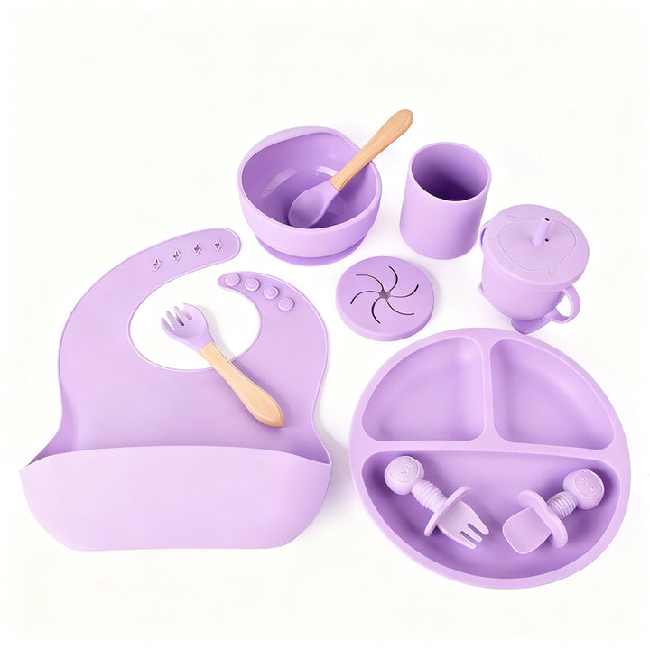 Kindergeschirr-Set aus Silikon, 6-teilig