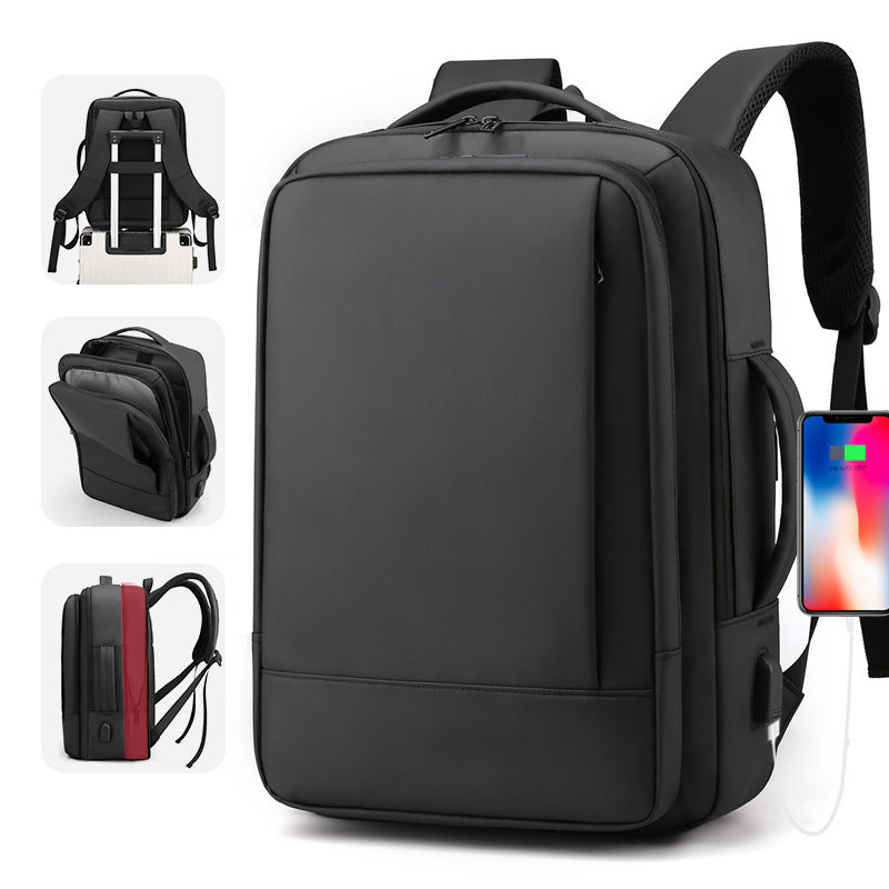 Erweiterbare Business-Rucksack mit USB-Ladung, 20-35 L
