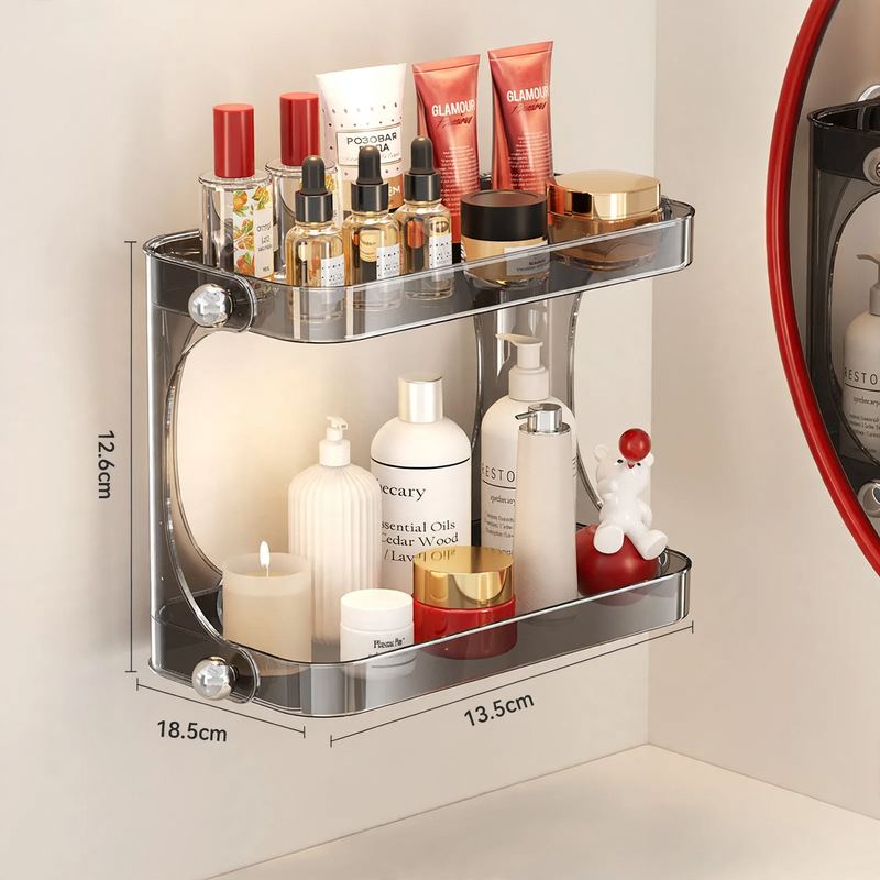 Badezimmer-Regal, Saugnapf, ohne Bohren