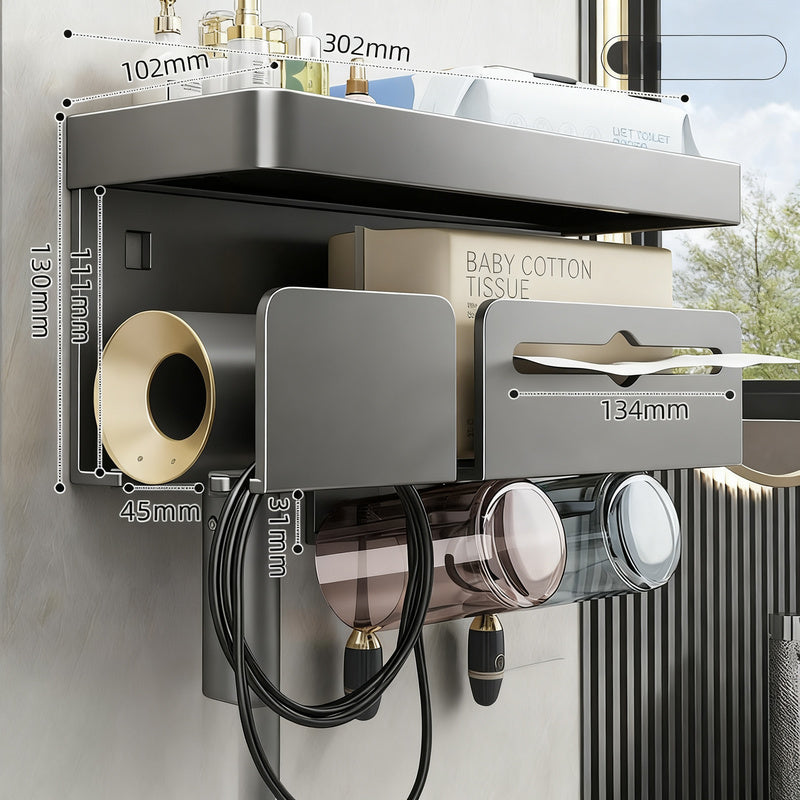 Aluminium-Badezimmerregal, 4-in-1, für 2–4 Personen