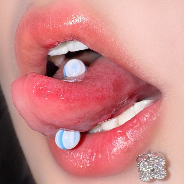 Lippenstecker Edelstahl mit Strass, verschiedene Größen