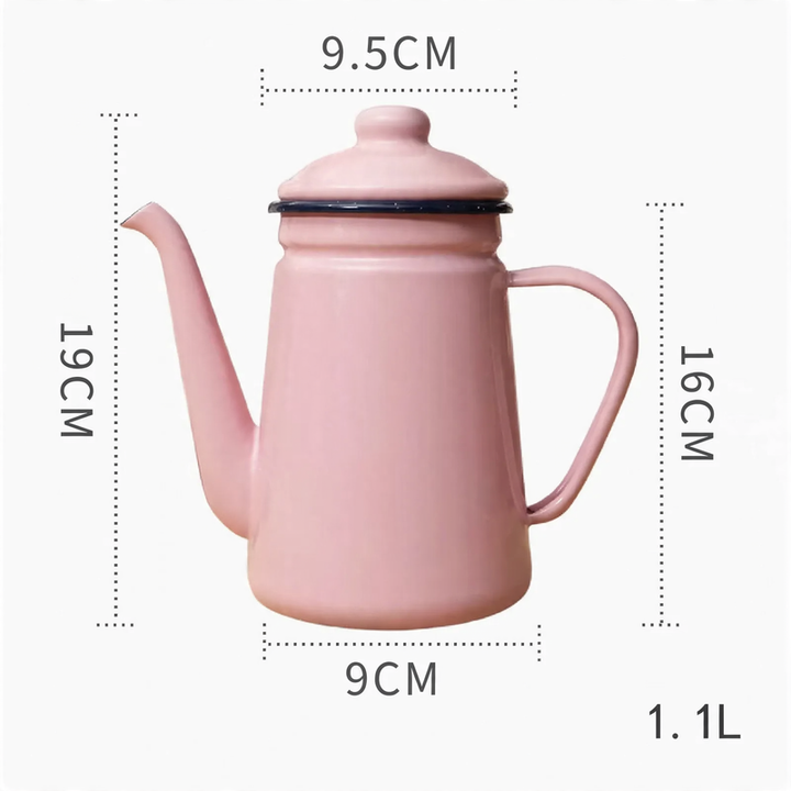 Emaillekanne, 1,1 L, für alle Herdarten