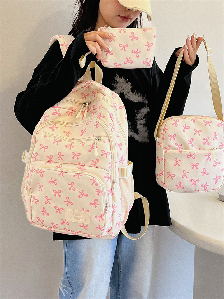 Damen-Rucksack-Set, 3-teilig, Nylon, große Kapazität