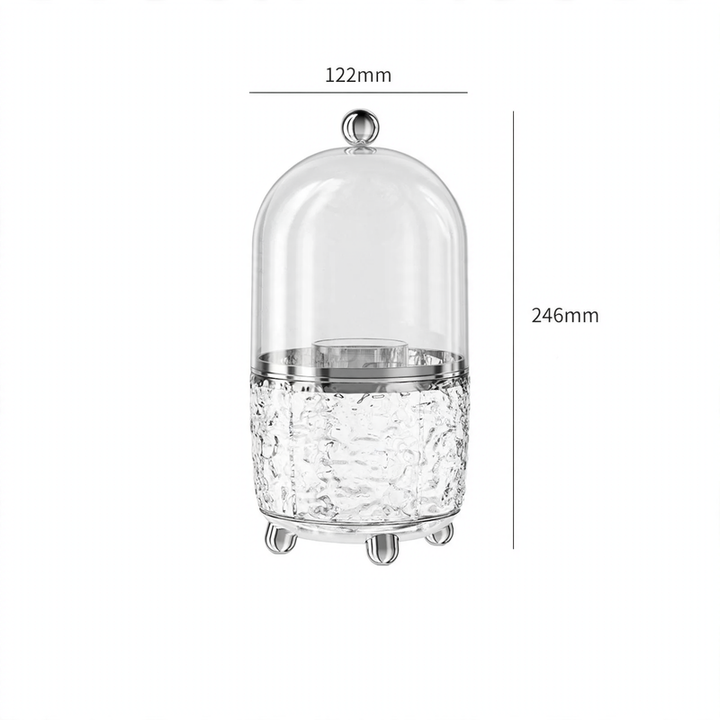 Drehbarer Kosmetik-Organizer mit Staubschutz, 8 L