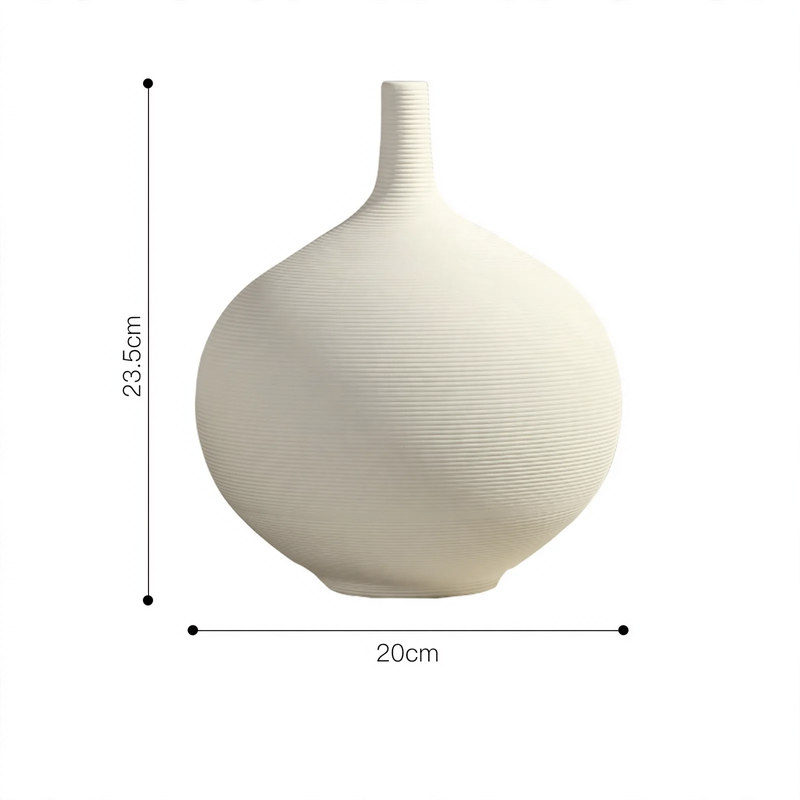 Keramik-Blumenvase, modern, weiß