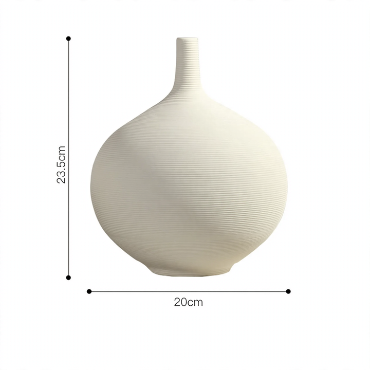 Keramik-Blumenvase, modern, weiß