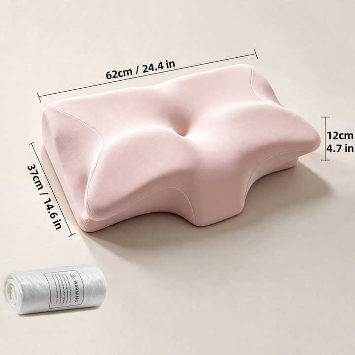 Nackenkissen, Schmetterlingsform, Memory-Foam, Bambusgewebe