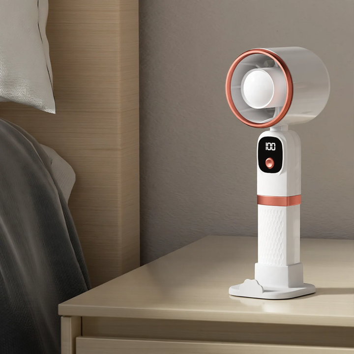 Tragbarer Handventilator mit integrierter Powerbank