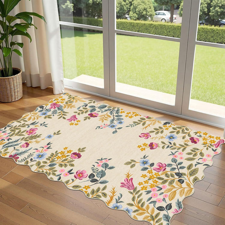 Eingangsmatte mit Blumenmuster, waschbar