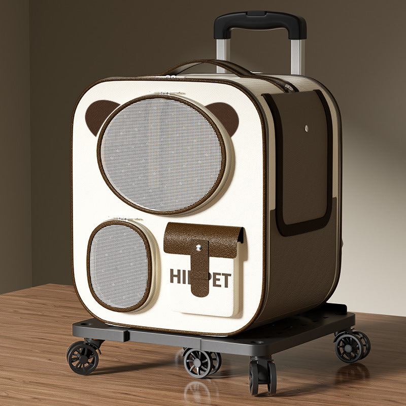 Transportbox für Haustiere mit Rollen