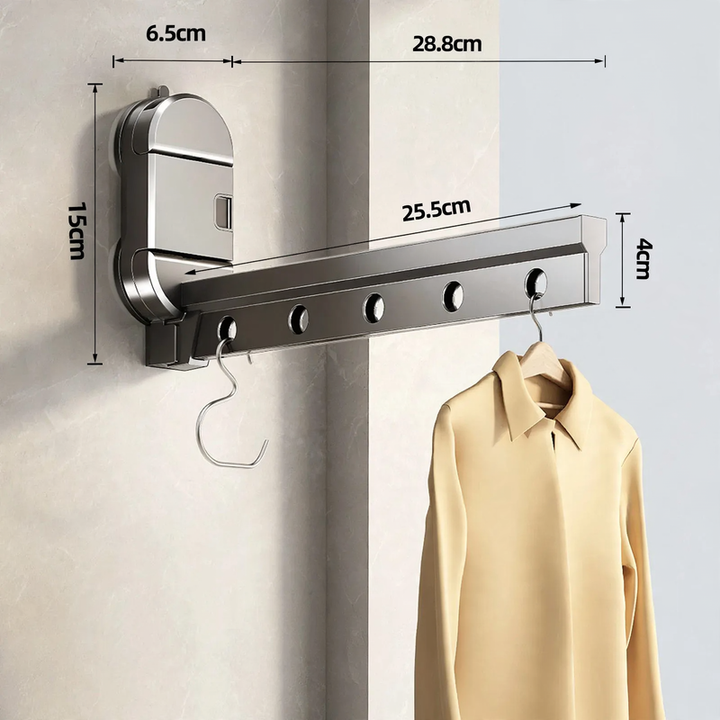 Hängender Wäscheständer mit Saugnapf, Aluminium