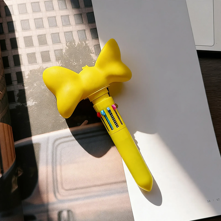 Mehrfarbiger Kugelschreiber mit Schleifendesign