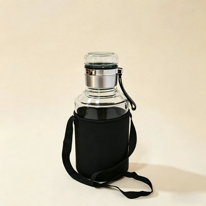 Glastee-Flasche mit Sieb, 750–2000 ml