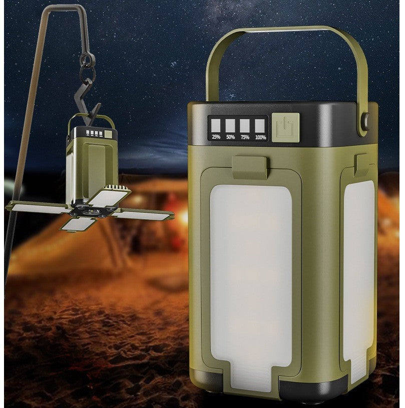 LED-Campinglampe mit Solarladung, faltbar